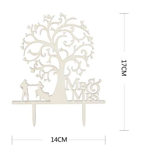 SALE BLANK MR & MRS WOODEN SILHOUETTE CAKE TOPPER - SUITABLE FOR WEDDING CAKE - SEE OUR LOVELY RANGE