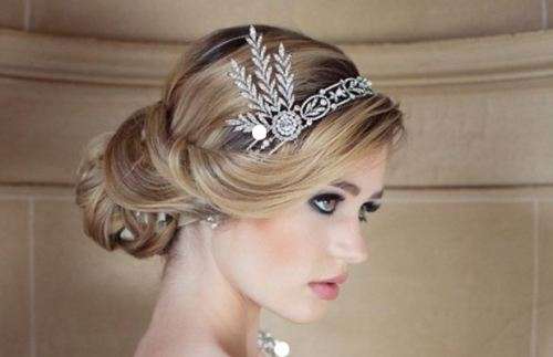 EXQUISITE BRIDE'S HAIR JEWELLERY TIARA - ROARING 1920'S VINTAGE STYLE GREAT GATSBY FLAPPER TIARA