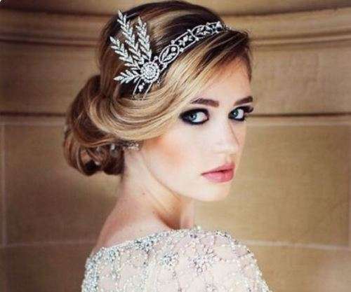 EXQUISITE BRIDE'S HAIR JEWELLERY TIARA - ROARING 1920'S VINTAGE STYLE GREAT GATSBY FLAPPER TIARA