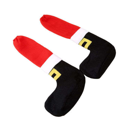 4 PCS  SANTA STOCKING BOOT TABLE /CHAIR LEG COVERS - UNIQUE  CHRISTMAS DECOR