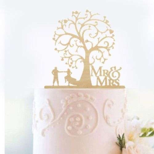 SALE BLANK MR & MRS WOODEN SILHOUETTE CAKE TOPPER - SUITABLE FOR WEDDING CAKE - SEE OUR LOVELY RANGE