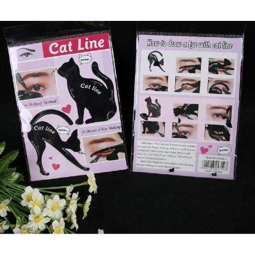 10 SHAPES MAKEUP CAT EYE EYELINER STENCILS - FOR A PROFESSIONAL FINISH