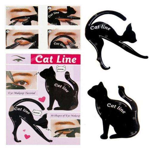10 SHAPES MAKEUP CAT EYE EYELINER STENCILS - FOR A PROFESSIONAL FINISH