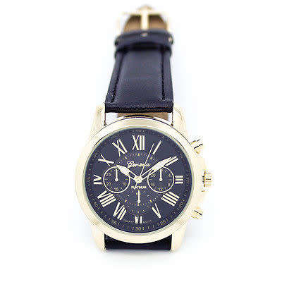 SALE!! GORGEOUS GENEVA ROSE GOLD BLACK  DIAL WITH ROMAN NUMERALS QUARTZ ANALOG LADIES STUNNING WATCH