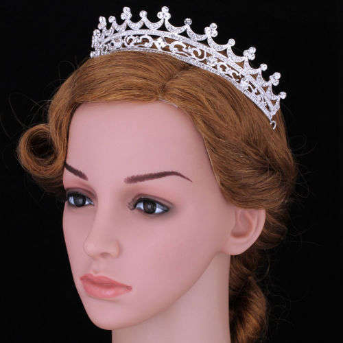PRINCESS BRIDAL OR PAGEANT RHINESTONE CRYSTAL CROWN TIARA