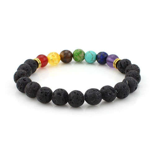 7 GENUINE NATURAL GEMSTONES -  CHAKRA REIKI HEALING BRACELET