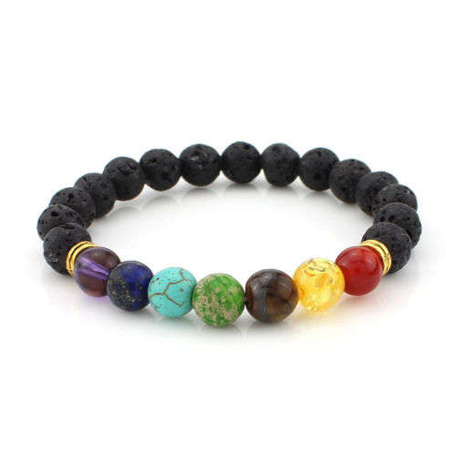 7 GENUINE NATURAL GEMSTONES -  CHAKRA REIKI HEALING BRACELET