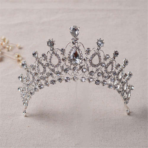 SALE!! !!! GORGEOUS BRIDE'S TIARA JEWELLERY WITH TEARDROP CRYSTALS  - BRIDAL TIARA