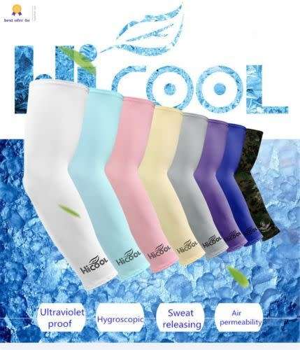 HI-COOL UV  PROTECTION SLEEVES PROTECT YOUR ARMS WHILE PLAYING OUTDOOR SPORTS - BLACK