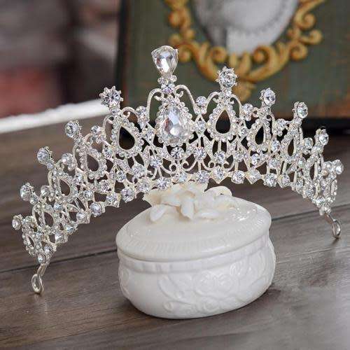 SALE!! !!! GORGEOUS BRIDE'S TIARA JEWELLERY WITH TEARDROP CRYSTALS  - BRIDAL TIARA