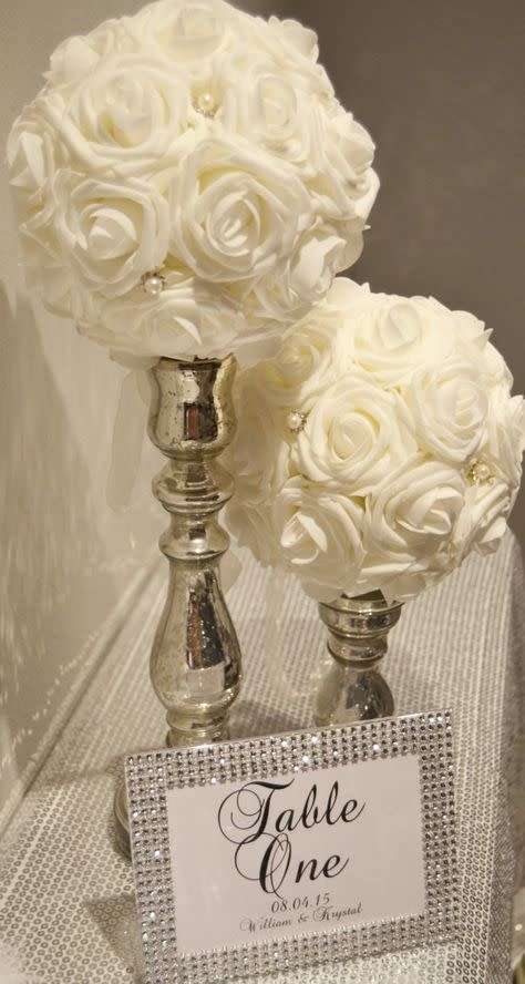 TRIMMABLE/BENDABLE RHINESTONE MESH WRAPS/RIBBON - WEDDING DECOR - OPEN TO SEE SUGGESTIONS AND PICS