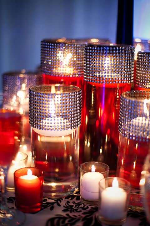 TRIMMABLE/BENDABLE RHINESTONE MESH WRAPS/RIBBON - WEDDING DECOR - OPEN TO SEE SUGGESTIONS AND PICS