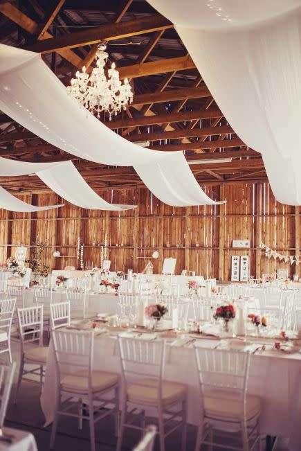 10M  x 75CM - WHITE DRAPING FOR WEDDING/BABY SHOWER OR ANY SPECIAL OCCASION