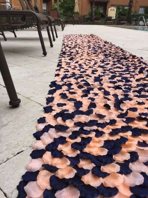 1000 DEEP BLUE SILK  ROSE PETALS - USE FOR PHOTO PROP/TABLE DECOR/ROMANTIC SETTING