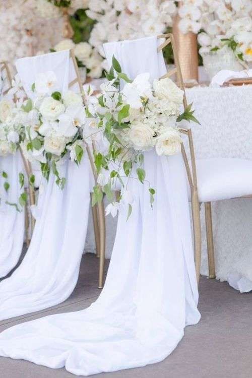 10M  x 75CM - WHITE DRAPING FOR WEDDING/BABY SHOWER OR ANY SPECIAL OCCASION