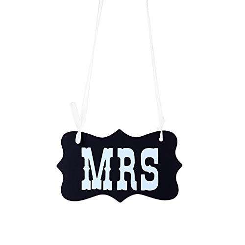 WEDDING DAY DECOR  LARGE "MR" "MRS" SET OF SIGNS FOR CHAIR, DECOR, PHOTO PROP  BLACK AND WHITE