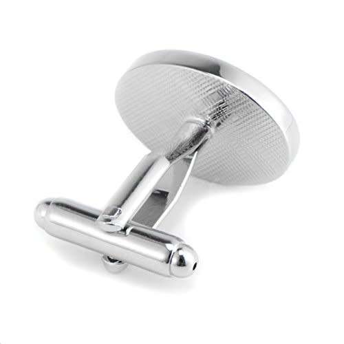 ELEGANT  HIGH QUALITY " GROOM  " CUFFLINKS IN  BLACK SCROLL ENGRAVED SILVER PLATED