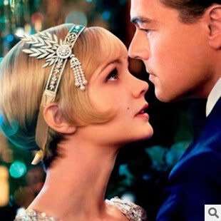 EXQUISITE BRIDE'S HAIR JEWELLERY TIARA - ROARING 1920'S VINTAGE STYLE GREAT GATSBY FLAPPER TIARA