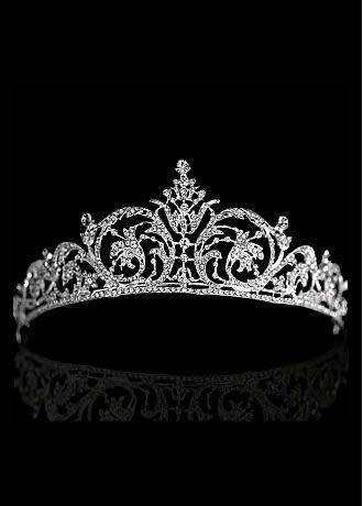 SALE!!   GORGEOUS AND INTRICATE DESIGN  SILVER PLATED BRIDE'S CRYSTAL TIARA!!!