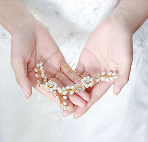 GORGEOUS BRIDAL PEARL FLOWER HAIRPIN - AMAZING HAIR ACCESSORIES