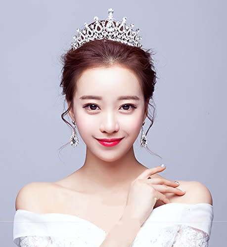 SALE!! !!! GORGEOUS BRIDE'S TIARA JEWELLERY WITH TEARDROP CRYSTALS  - BRIDAL TIARA