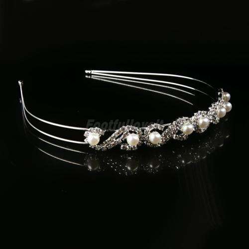 EXQUISITE BRIDE'S HAIR JEWELLERY HEADBAND FAUX PEARL -  BRIDAL TIARA OR SPECIAL OCCASION ACCESSORY