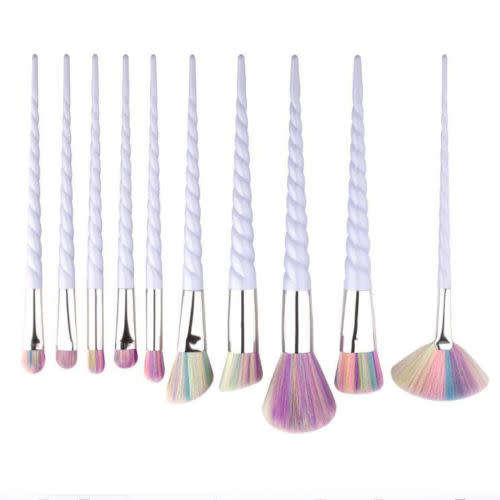 10 pcs UNICORN MAKE-UP BRUSH SET  - PROFESSIONAL TOOLS FOR YOUR MAKE-UP RAGIME