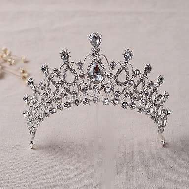 SALE!! !!! GORGEOUS BRIDE'S TIARA JEWELLERY WITH TEARDROP CRYSTALS  - BRIDAL TIARA