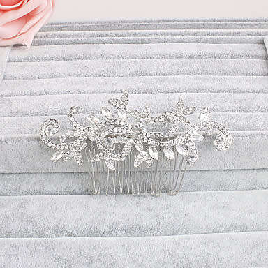 SALE!!  ELEGANT WEDDING BRIDAL HAIR COMB/SLIDE -  CRYSTAL - METAL - BEAUTIFULLY CRAFTED