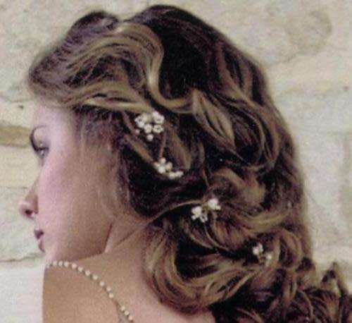 SET OF 3  HANDCRAFTED  HAIR ACCESSORY - GORGEOUS BRIDAL  PEARL AND CLEAR BEAD  HAIRPIN
