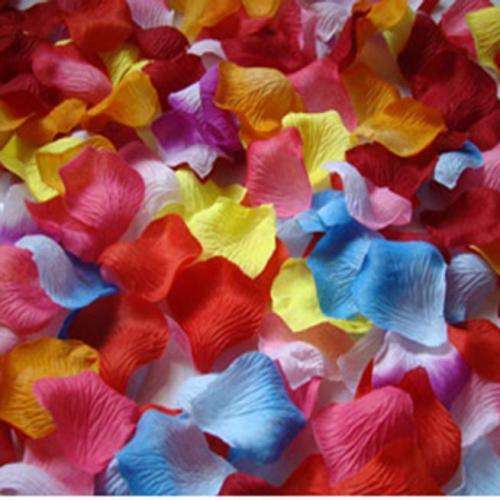500  PCS MULTI-COLOURED  SILK ROSE PETALS - USE FOR CONFETTI/AISLE DECOR/PHOTO PROP/TABLE DECOR