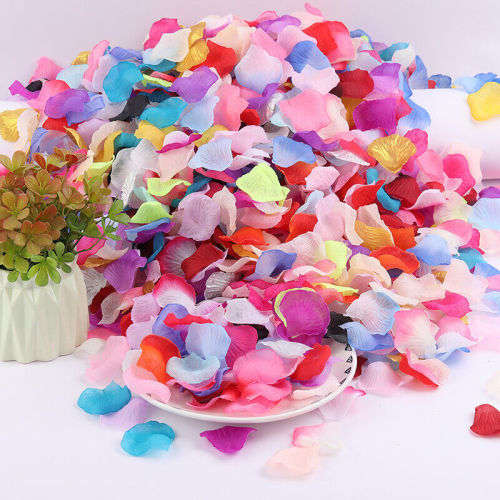 500  PCS MULTI-COLOURED  SILK ROSE PETALS - USE FOR CONFETTI/AISLE DECOR/PHOTO PROP/TABLE DECOR