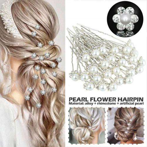 MARKED DOWN!  WEDDING BRIDAL HAIRPINS - FAUX PEARLS AND CRYSTAL - TO ADORN HAIR OR ATTACH VEIL