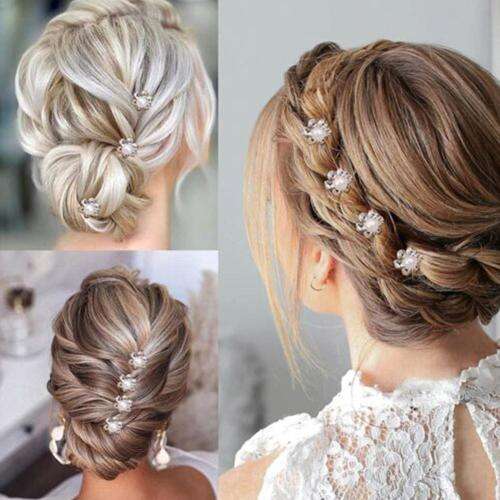 MARKED DOWN!  WEDDING BRIDAL HAIRPINS - FAUX PEARLS AND CRYSTAL - TO ADORN HAIR OR ATTACH VEIL