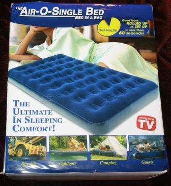 2 x SINGLE INFLATABLE MATTRESSES WITH ELECTRICAL  AIR COMPRESSOR