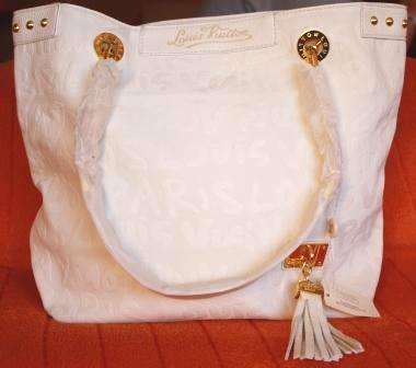 LOUIS VUITTON HANDBAG - A CLASSIC BEAUTY - JUST ARRIVED FROM UK  -  WONDERFUL WHITE WITH GOLD DETAIL