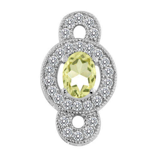 "VALUE R340" GENUINE EARTH-MINED LEMON CITRINE QUARTZ PENDANT SET IN 925 SOLID STERLING SILVER