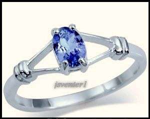 GENUINE NATURAL TANZANITE  RING CRAFTED IN HALLMARKED 925 SOLID STERLING SILVER