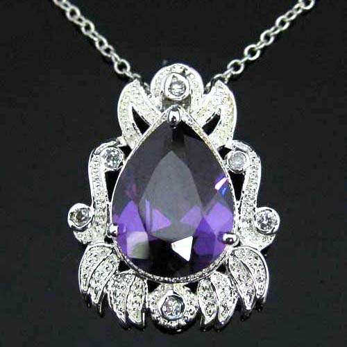 "UNIQUE & ONE OF A KIND" AMETHYST  QUARTZ PENDANT INCLUDES CHAIN