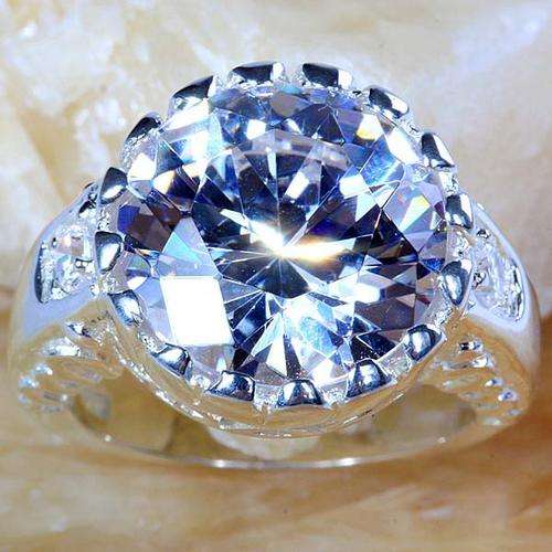 "WOW- WHAT PRICE DID YOU SAY????!!! " WHITE CZ RING IN HALLMARKED 925 S/S