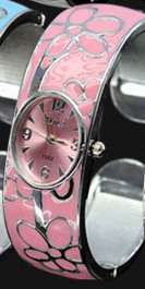 PINK & SILVER FASHIONABLE BRACELET LADIES WRIST WATCH