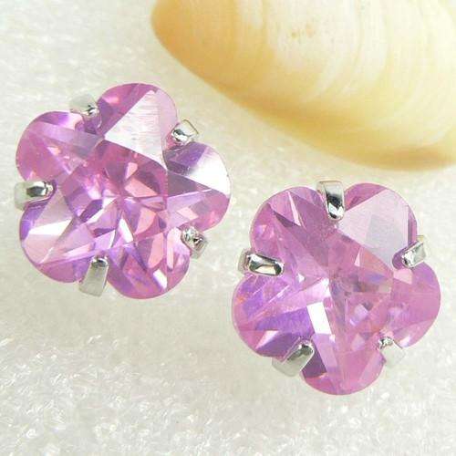 "NEW SUMMER STOCK!!" PINK ROSE QUARTZ EARRINGSCRAFTED IN 925 STERLING SILVER