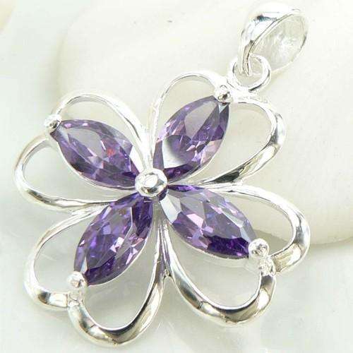 "AMAZING" AMETHYST QUARTZ GEMSTONE CRAFTED IN HALLMARKED  925 STERLING SILVER