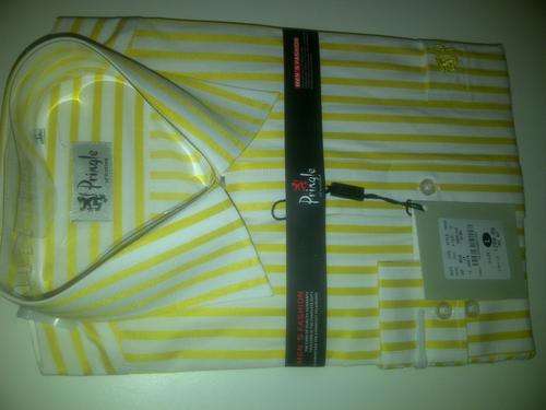 Men's Pringle Formal Shirt L/Sleeve Large