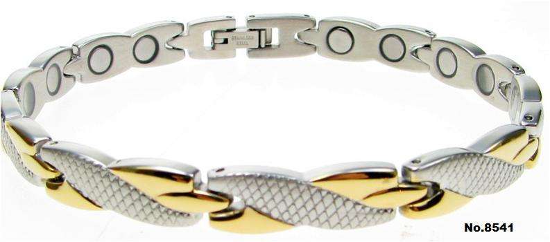 *NEW* Ladys Europa 316L Stainless Steel Magnetic Health Bracelet 19.4cm (length adjustable)