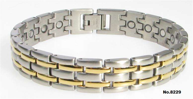 *NEW* Mens Europa 316L Stainless Steel Magnetic Health Bracelet 21.5cm