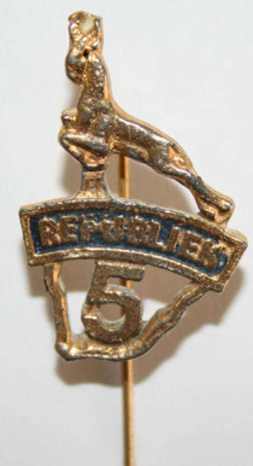 South Africa Springbok 5 year Republic tie stick pin badge