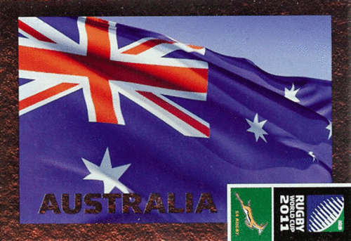 2011 Rugby World Cup - Australia Flag Card No 12 New