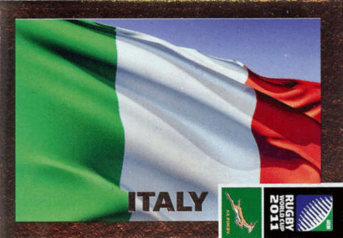 2011 Rugby World Cup - Italy Flag Card No 19 New