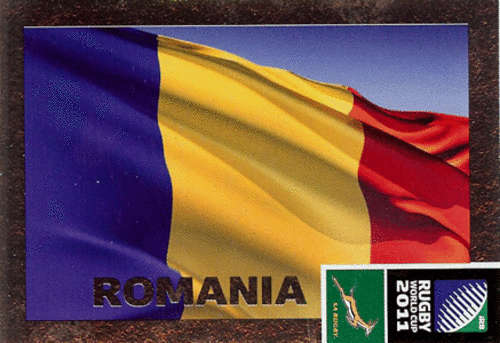 2011 Rugby World Cup - Romania Flag Card No 23 New